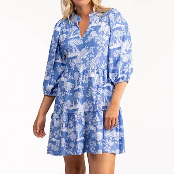 New without tags Smith & Quinn Extra Large Tory Dress French Country Print - Picture 1 of 13